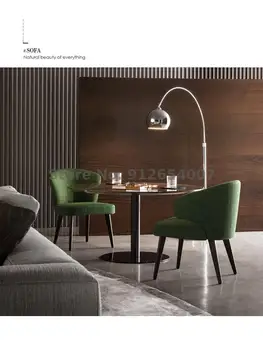 Изготовленный на заказ Домашний обеденный стул из массива дерева в скандинавском стиле, современный минималистичный стол для переговоров, спинка для отдыха в кофейне, Легкая роскошь