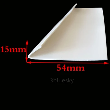 Изготовленный на заказ Резиновый угол L-образной полосы Corner Protecor Edge Encloser Shield Прокладка для предотвращения столкновений 15x54 мм Белый