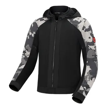 Износостойкая мотоциклетная куртка M-3XL, средства защиты от падения, дышащая одежда для мотокросса, мужская байкерская куртка