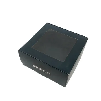 индивидуальный дизайн, Оптовая продажа, бумажная коробка для упаковки кексов с логотипом на заказ с окном из ПВХ