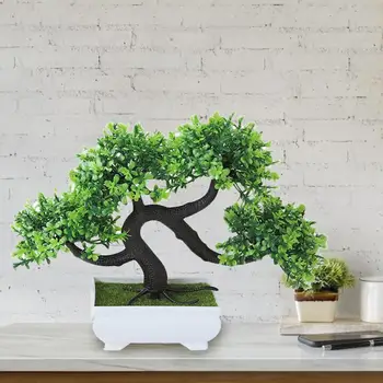Искусственное дерево Бонсай, искусственное украшение для растений, комнатные растения в горшках для украшения рабочего стола.