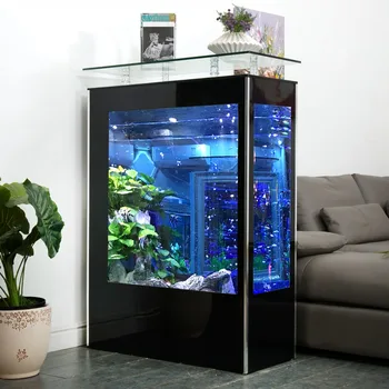 квадратный аквариумный бар площадью 1 м, экологический аквариум, стеклянный аквариум, гостиная, маленький дом без воды, большой