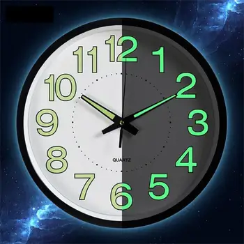 Кварцевые часы Многофункциональные Настенные Часы 30,5x30,5x4,3 см Простые Часы Бытовые Инструменты Светящиеся Настенные Часы Креативные Часы 12 Дюймов