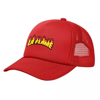 Кепка дальнобойщика La Flame в стиле хип-хоп рэпера Унисекс, Винтажная шляпа для Родео Трэвиса Скотта, Солнцезащитная кепка, спортивная кепка, бейсболка с регулируемой сеткой, осень