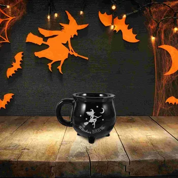 Керамическая чашка ведьмы, кофейная кружка для питья, украшения для дома, домашний трехмерный котел, керамика, сервировка напитков, подарки на Хэллоуин