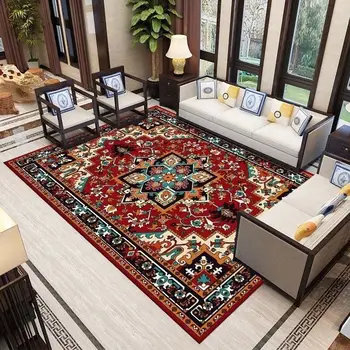 Классический персидский стиль, гостиная, ковер большой площади, Богемная спальня, декоративные ковры, нескользящий моющийся коврик для гостиной отеля