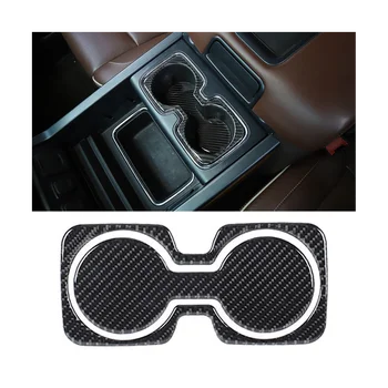 Коврик для отделки подстаканника переднего переключения передач для Chevrolet Silverado GMC Sierra 2014-2018 Аксессуары из мягкого углеродного волокна
