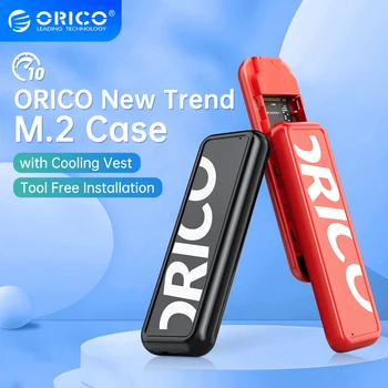 Корпус твердотельного накопителя ORICO New Trend M2 NVMe 6 Гбит/с 10 Гбит/с USB 3.2 Gen 2 Type C M.2 Корпус твердотельного накопителя Классического Красно-черного цвета С поддержкой Smart Sleep