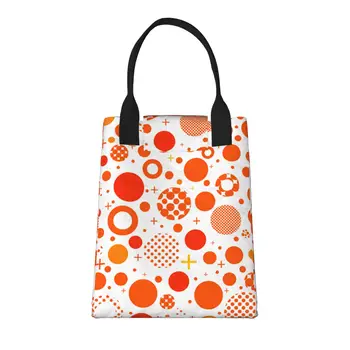 Красочный узор в горошек, большая модная сумка для покупок с ручками, многоразовая хозяйственная сумка из прочной винтажной хлопчатобумажной ткани