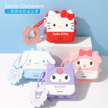 Креативный брелок Sanrio Kuromi Cinnamoroll Cute My Melody Hello Kitty, силиконовый декомпрессионный брелок для ключей, декомпрессионная игрушка-подвеска