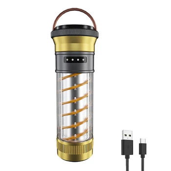 Лампа для кемпинга XPG с плавным затемнением Светодиодный фонарь для кемпинга 2000 мАч Type-C USB Перезаряжаемый для путешествий на открытом воздухе, пеших прогулок