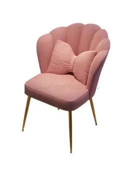 Легкий роскошный стул со спинкой домашнего стула для макияжа в спальне для девочек, обеденный стул в стиле net celebrity ins, стул для маникюра, туалетный столик