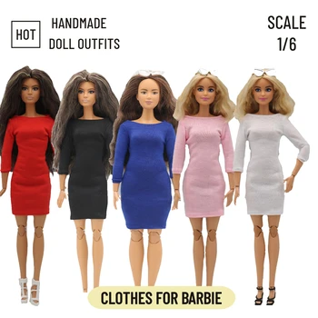 Масштаб 1/6 30 см Модное ретро-платье для куклы Barbie Blyth MH CD FR SD Kurhn BJD Одежда Аксессуары
