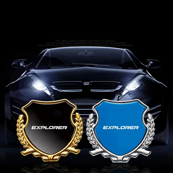 Металлические наклейки на значок автомобиля, наклейки для украшения окон автомобиля Ford Explorer Fiesta Edge с логотипом автомобильные аксессуары