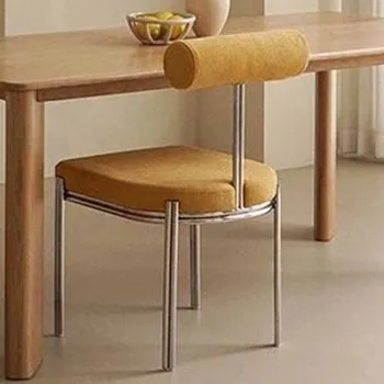 Металлические обеденные стулья для европейской спальни с одним туалетным столиком в загородном стиле Уникальный дизайн штабелируемой мебели Sillas De Comedor Nordic