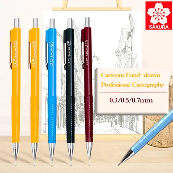 Механический карандаш SAKURA XS-125/XS-123 Профессиональный карандаш для рисования 0.3/0.5/0.7 мм Офисные Школьные принадлежности для письма Канцелярские принадлежности