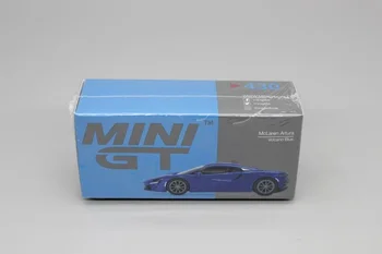 Модель легкосплавного автомобиля Mini GT 1/64 синего цвета Artura double door 430#