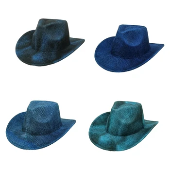 Модная ковбойская шляпа F42F ярких цветов, банкетная ковбойская шляпа, ветрозащитная