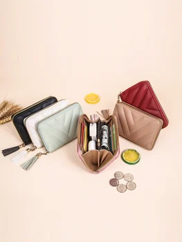 Модные кошельки на молнии, женские длинные кошельки, сумки, портмоне, держатель для карт, бумажник-бумажник из искусственной кожи