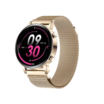 Модный женский фитнес-трекер Smartwatch MK30 Водонепроницаемые умные часы с кислородом в крови из нержавеющей стали