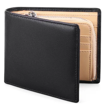 Модный мужской кошелек контрастного цвета, денежный мешок из твердой кожи, деловой короткий чехол с несколькими картами, мягкий