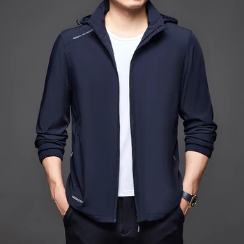 Мужская куртка большого размера XL-8XL, высококачественная съемная шляпа, осенняя новая дышащая повседневная куртка для мужчин на открытом воздухе