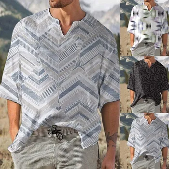 Мужские тренировочные рубашки, Мужская летняя модная повседневная футболка с 3D цифровой печатью, топ с коротким рукавом, рубашка с длинным рукавом под жилет