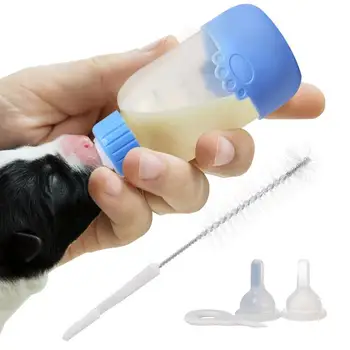 Набор для кормления котенка из бутылочки, Бутылочка для молока для новорожденных маленьких животных, Кормушка для соски, мини-бутылочка для молока для домашних животных, наборы для кормления маленьких домашних животных