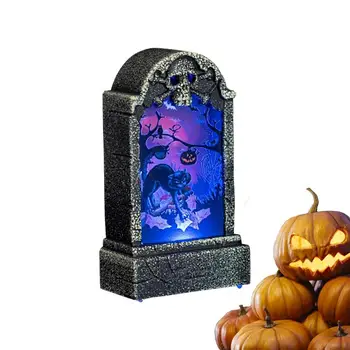 Надгробия на Хэллоуин, огни, Лампа на кладбище черепов, фестивальная настольная светодиодная лампа, вечерние украшения для тематической вечеринки на Хэллоуин, бар