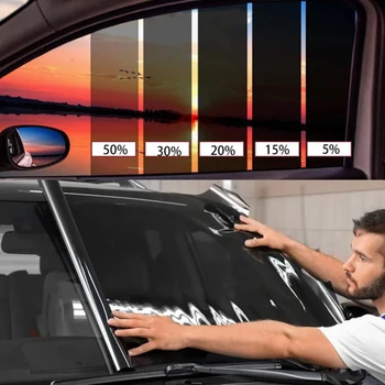 Нанокерамическая пленка для автомобильных стекол размером 50х4 м, пленка для тонирования стекол, Взрывозащищенные пленки для защиты от солнечного УФ-излучения