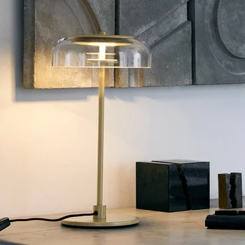Настольная лампа Nordic LED Glass Home Декор для гостиной и спальни Настольные лампы Минималистичный Прикроватный светильник для кабинета Лампа для чтения Lustre