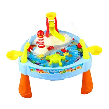 Настольный игровой набор для рыбной ловли с циркуляцией воды, летние игрушки для улицы, игрушки для настольного тенниса, игрушки для пляжа на открытом воздухе, игрушки для пляжа на открытом воздухе