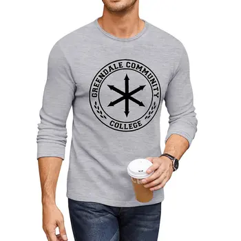 Новая длинная футболка с логотипом колледжа Гриндейл, винтажная одежда, футболки для любителей спорта, эстетичная одежда, мужская одежда
