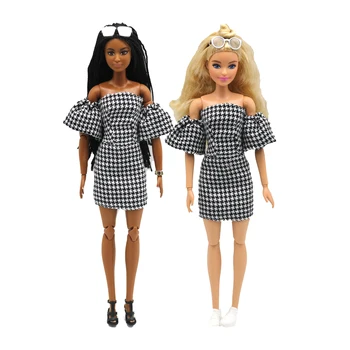 Новая модная кукла 30 см 1/6 с пышными рукавами, топ, аксессуары для повседневной носки, одежда для куклы Барби