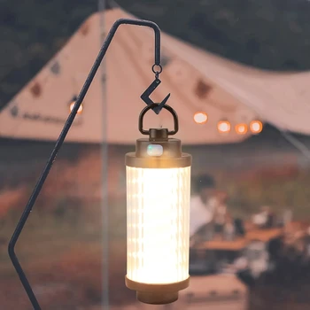 Новая портативная походная лампа 2023 года, 4 режима освещения, перезаряжаемая ночная лампа с подвесным кольцом для пеших прогулок, рыбалки, Аварийная лампа для палатки