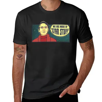 Новая футболка Sagan Science, Мы сделаны из Звездных Материалов, Футболки с Вдохновляющими Цитатами, Футболки с эстетической одеждой, футболки для мужчин