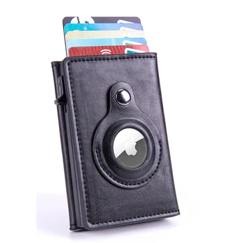 Новый мужской кошелек Apple Airtag из углеродного волокна, модный Держатель для кредитных карт ID, Rfid Тонкий Дизайнерский держатель для карт Airtag Slide Wallet