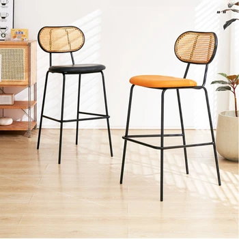 Обеденные стулья из скандинавского ротанга для кухни на открытом воздухе Офисные Обеденные Стулья для гостиной Эргономичная Мебель для дома Cadeiras SR50DC