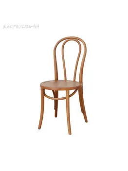 Обеденный стул из цельного дерева home Nordic минималистичный современный стул со спинкой № 18 стул для бревенчатого стола ретро-стул