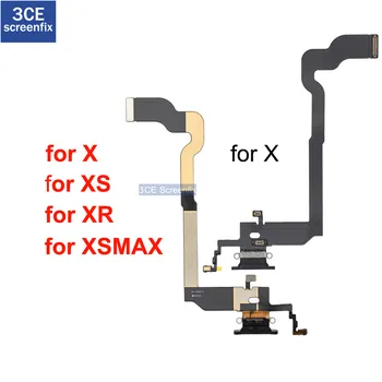 Оригинальный USB-порт, зарядное устройство, разъем для док-станции, гибкий кабель для зарядки микрофона для iPhone X XS XR MAX Dock Charging Flex