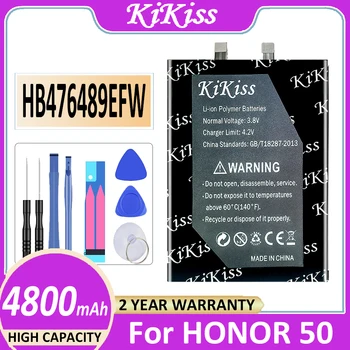 Оригинальный аккумулятор KiKiss HB476489EFW 4800mAh для huawei HONOR 50 Для мобильного телефона HONOR50 Bateria