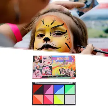 Палитра для рисования лица Набор для рисования тела Палитра для макияжа Палитра для карнавала Детский и взрослый театр макияжа Хэллоуин