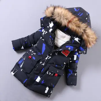 Пальто для мальчиков, куртка, хлопковая верхняя одежда, Ветрозащитная ткань 2023, Джинсовая утепленная бархатная зимняя теплая школьная спортивная детская одежда