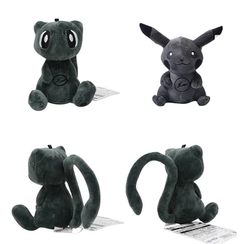 Плюшевые игрушки Pokemon Black Mewtwo Брелок Милый Темный Мью Пикачу Мягкие аниме Фигурки кукол Подарок на День Рождения для детей