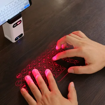 Портативная виртуальная лазерная клавиатура Bluetooth, Лазерный проектор, Беспроводная проекционная клавиатура для телефона, для компьютера, для Iphone, для ноутбука.