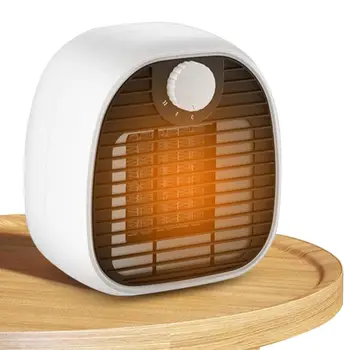 Портативный обогреватель для маленькой комнаты Мощностью 1000 Вт, настольный обогреватель с термостатом, мини-бесшумные обогреватели для зимнего тепла, идеально подходящие для спальни