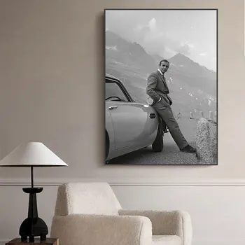 Постеры и принты классических фильмов Шона Коннери 007, картины на холсте, Картины на стену, Винтажное искусство, Декоративный декор для дома, Образы