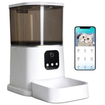 Приложение Smart Wifi Tuya для управления видео, записи звонков о приеме пищи, Кормушка для домашних животных для собак и кошек