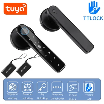 Приложение Tuya TTLOCK Управляет дверными замками с биометрическими отпечатками пальцев в шкафчике BT Smart Entry Home Handle App Разблокирует цифровой интеллектуальный замок
