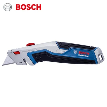 Профессиональный Универсальный ковровый нож Bosch с отделением для лезвия в рукоятке Включает в себя 3 трапециевидных лезвия 1600A01VA1